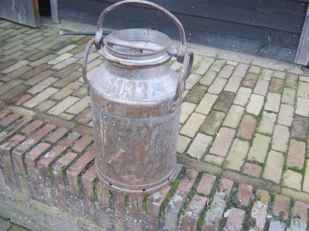 oude 30 liter melkbus, Ophalen, Gebruikt