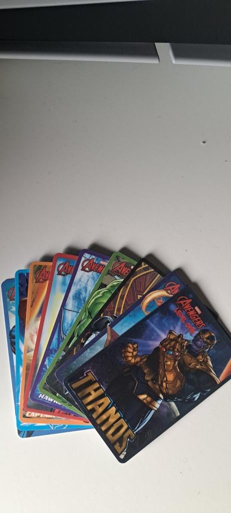 Marvel avengers gamehal kaarten, Ophalen of Verzenden, Zo goed als nieuw, Meerdere plaatjes