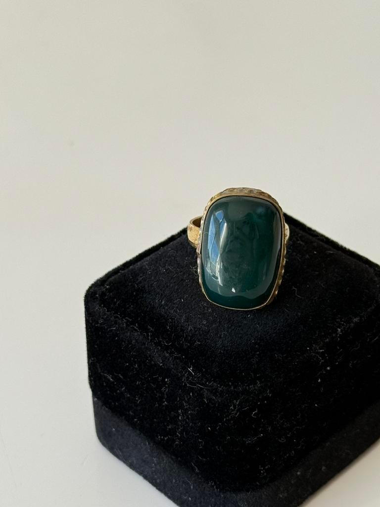 Ring Jade, Overige materialen, Nieuw, Ophalen of Verzenden, Met edelsteen