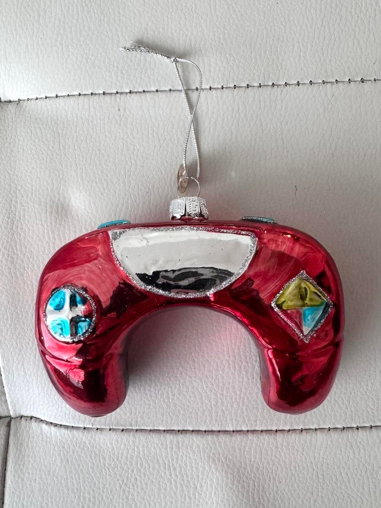 Kerstbal hanger game controller rood xenos, Verzenden, Gebruikt