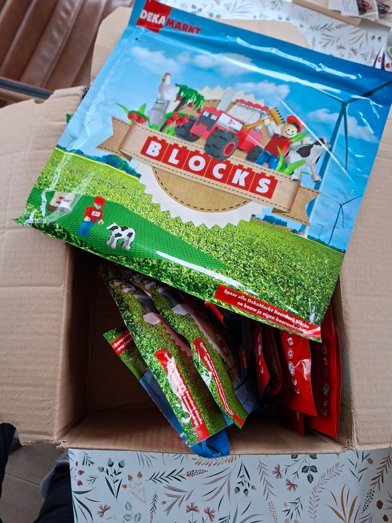 Dekamarkt blocks boerderin, Verzamelen, Supermarktacties, Dekamarkt, Ophalen of Verzenden