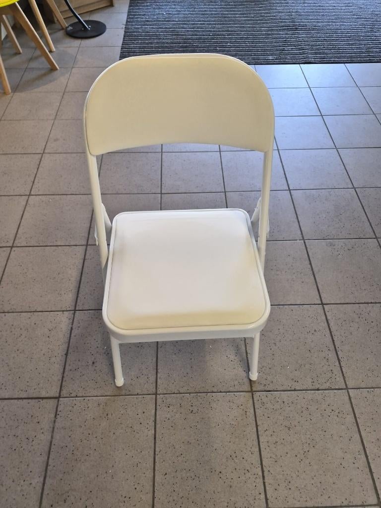 klapstoelen 4 stuks, Huis en Inrichting, Stoelen, Nieuw, Vier, Stof, Wit, Ophalen