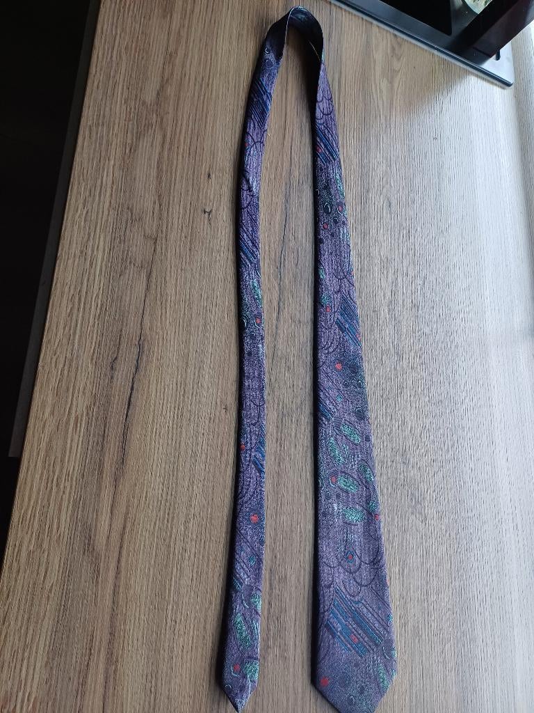 zgan.paars groen stropdas Canda, Kleding | Heren, Stropdassen, Paars, Ophalen of Verzenden, Zo goed als nieuw, Met patroon