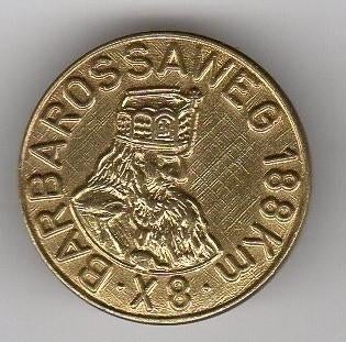 Speldje BROCHE BARBAROSSAWEG X8 188 KM NOORD HESSEN (A6), Verzamelen, Ophalen of Verzenden, Gebruikt, Overige onderwerpen