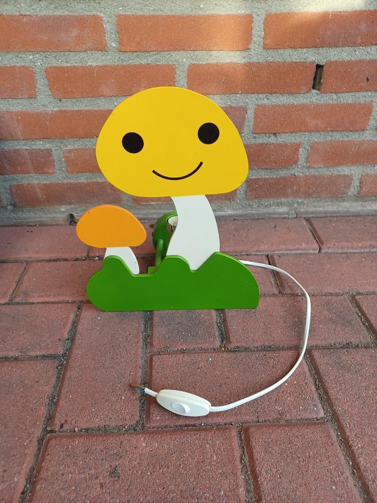 Leuke Lucide paddenstoel wandlamp voor kinderkamer, Ophalen, Gebruikt, Hout, Kindvriendelijk, Speels, Modern
