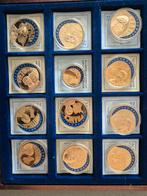 12 ECU munten in verzameldoos met certificaten, Ophalen of Verzenden