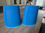 2x Tupperware opbergbussen 23cm hoog, Ophalen of Verzenden, Gebruikt, Blauw, Bus of Trommel