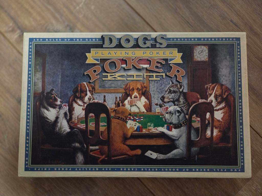 Dogs Playing Poker Kit, Vijf spelers of meer, Verzenden, Zo goed als nieuw