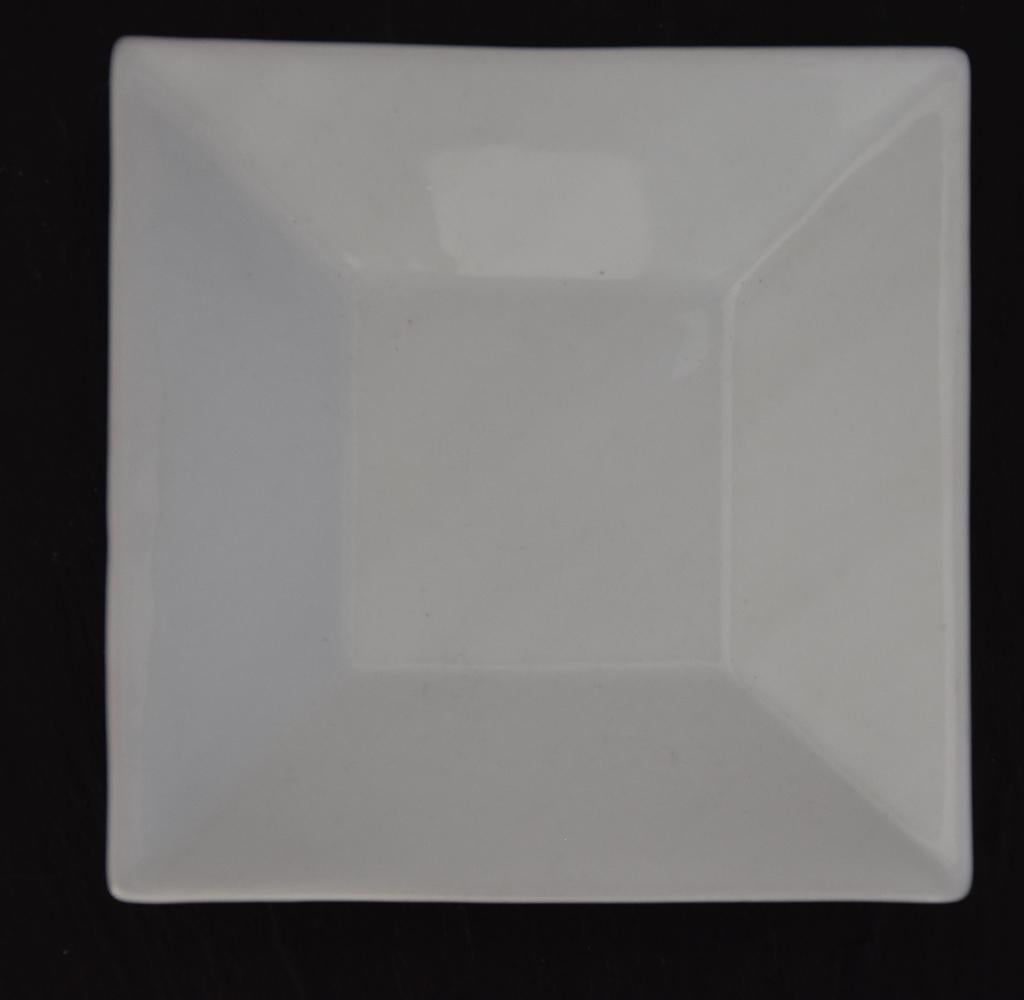 schaaltje wit serveer schaal ca.10x10cm keramiek, Porselein of Keramiek, Schaal, Vierkant, Ophalen of Verzenden