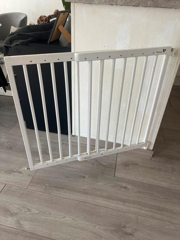 Verstelbaar traphekje Prenatal - Gebruikt maar functioneel, Kinderen en Baby's, Traphekjes, Gebruikt, Overige typen, Metaal of IJzer