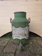 Vintage Karnemelkbus met kraan – handbeschilderd – melkbus, Antiek en Kunst, Ophalen of Verzenden