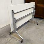 Flextafel / verrijdbaar bureau met NIEUW BLAD - 160x80 cm, Ophalen, In hoogte verstelbaar, Gebruikt