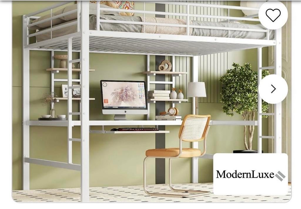 Hoogslaper met bureau - Zo goed als nieuw!, Huis en Inrichting, Hoogslaper, Eenpersoons, Zo goed als nieuw, 200 cm