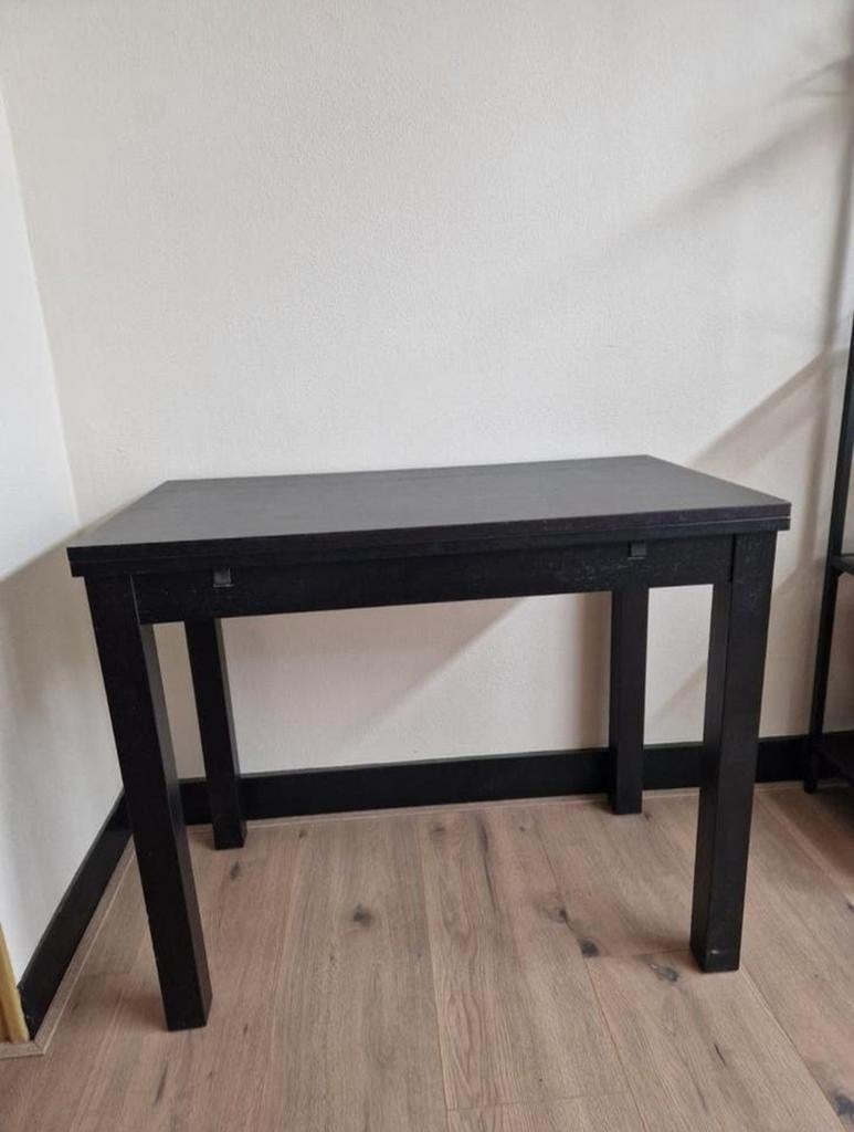 IKEA Uitschuiftafel Donkerbruin, Ophalen, Gebruikt, 50 tot 100 cm, Modern, Functioneel