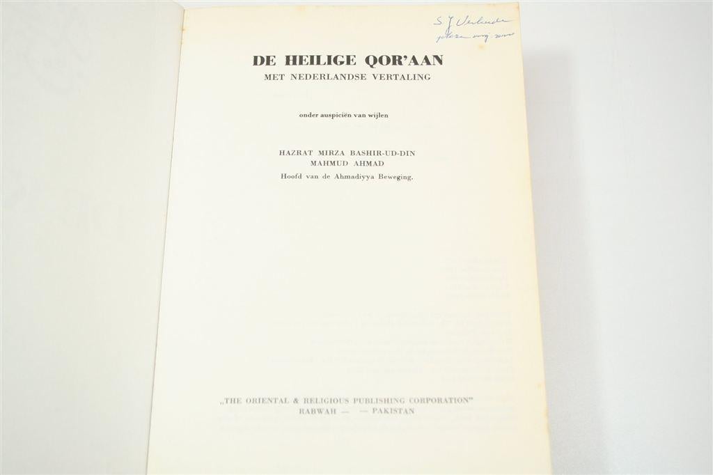 De Heilige Qor'aan — Arabisch-Nederlands, Met Inleiding, Ophalen of Verzenden, Gelezen