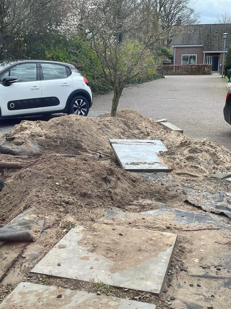 Geel vulzand, Ophalen, Gebruikt, Ophoogzand