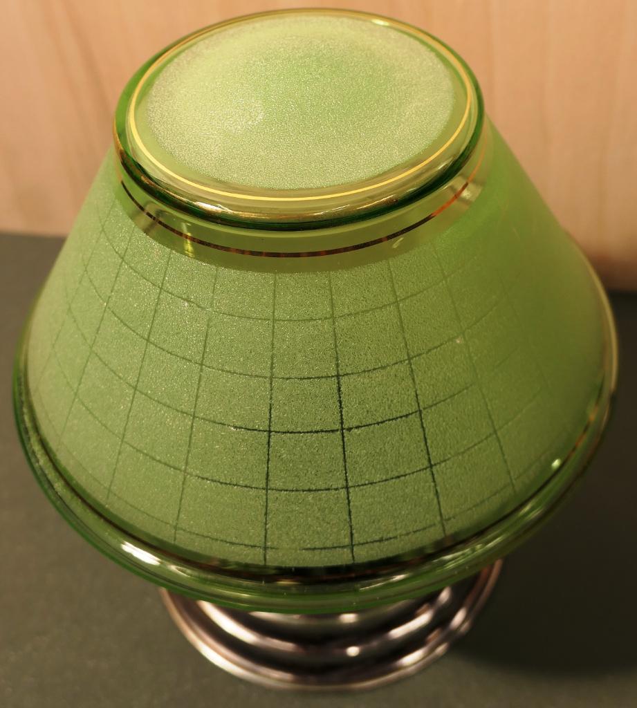 Groene antieke plafondlamp., Ophalen of Verzenden