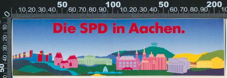 Sticker: SPD - Aachen, Verzamelen, Stickers, Zo goed als nieuw, Bedrijf of Vereniging, Ophalen of Verzenden