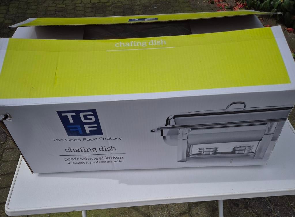 Chafing dish RVS 9L – buffet warmhoudschaal – zo goed, Ophalen of Verzenden, Zo goed als nieuw