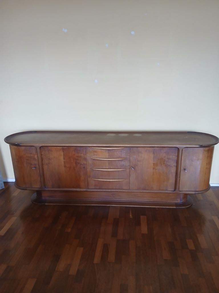 Uniek Dressoir A.A. Patijn Walnoten Hout Jaren '50, Huis en Inrichting, Gebruikt, Dutch Design, Mid-century Modern, Ophalen of Verzenden