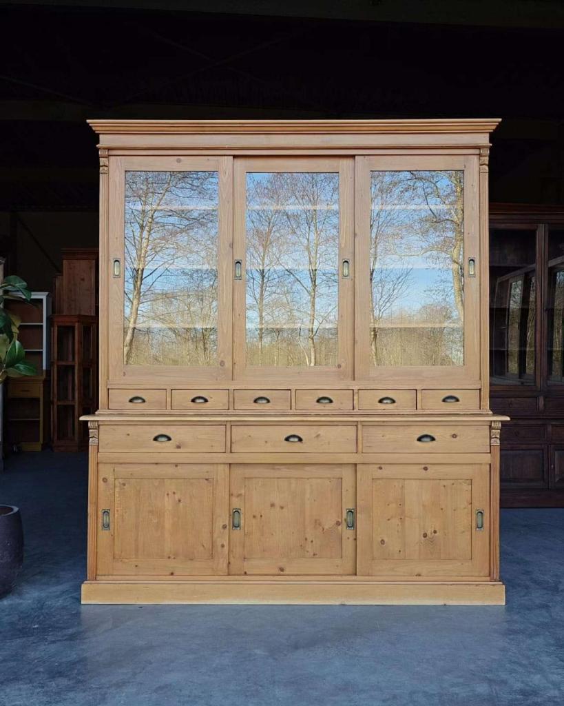Grenen Buffetkast | Winkelkast | Servieskast #8557, Niet ingevuld, Met deur(en), 200 cm of meer, 150 tot 200 cm