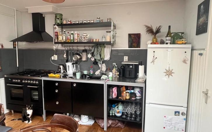 GRATIS Keukenblok met kraan - 190 cm breed, RVS blad, Huis en Inrichting, Keuken | Complete keukens, Gebruikt, Enkelwandige keuken