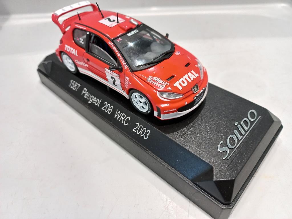 Peugeot 206 CC WRC 2003 #2 Rally Monte Carlo Solido 1:43, Hobby en Vrije tijd, Modelauto's | 1:43, Ophalen of Verzenden, Nieuw
