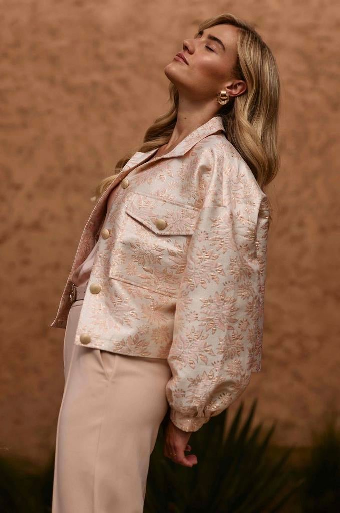 Roze Nukus Harmony Flower Jasje XL -  nieuwstaat, Kleding | Dames, Jassen | Zomer, Ophalen of Verzenden, Zo goed als nieuw, Maat 46/48 (XL) of groter