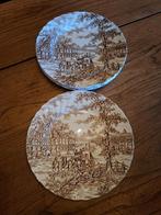 Myott Staffordshire "Coaching Days" Borden (4 stuks), Ophalen of Verzenden