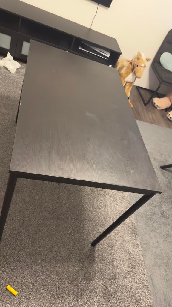 Zwarte eettafel 110x67 cm, Huis en Inrichting, Tafels | Eettafels, Gebruikt, 100 tot 150 cm, Vier personen, Rechthoekig