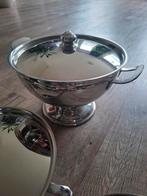 Soepterrine set jaren 70, Huis en Inrichting, Keuken | Potten en Pannen, Ophalen, Rvs, Pannenset