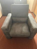 Grijze fauteuil met hoge rug en lendesteun, Ophalen, Zo goed als nieuw, Overige materialen, 75 tot 100 cm