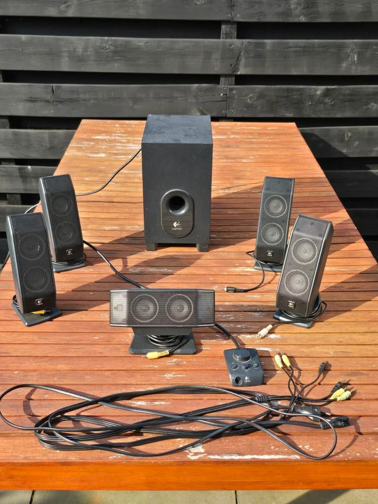 Logitech X-540 5.1 Surround Sound Speakerset - Compleet!, Overige merken, Ophalen of Verzenden, Zo goed als nieuw, 60 tot 120 watt