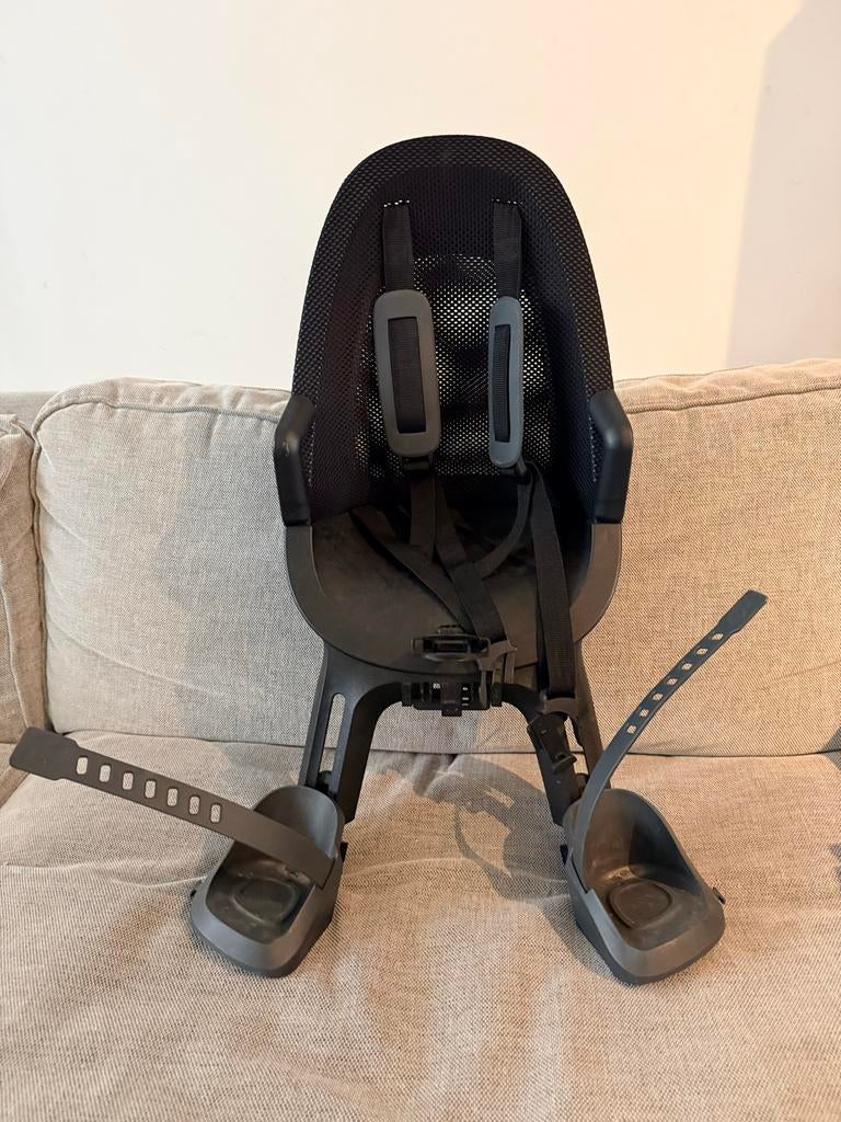Qibbel Air Kinderzitje Voor - Zwart, Fietsen en Brommers, Fietsaccessoires | Fietsstoeltjes, Ophalen, Voorzitje, 0 t/m 13 kg, Gebruikt