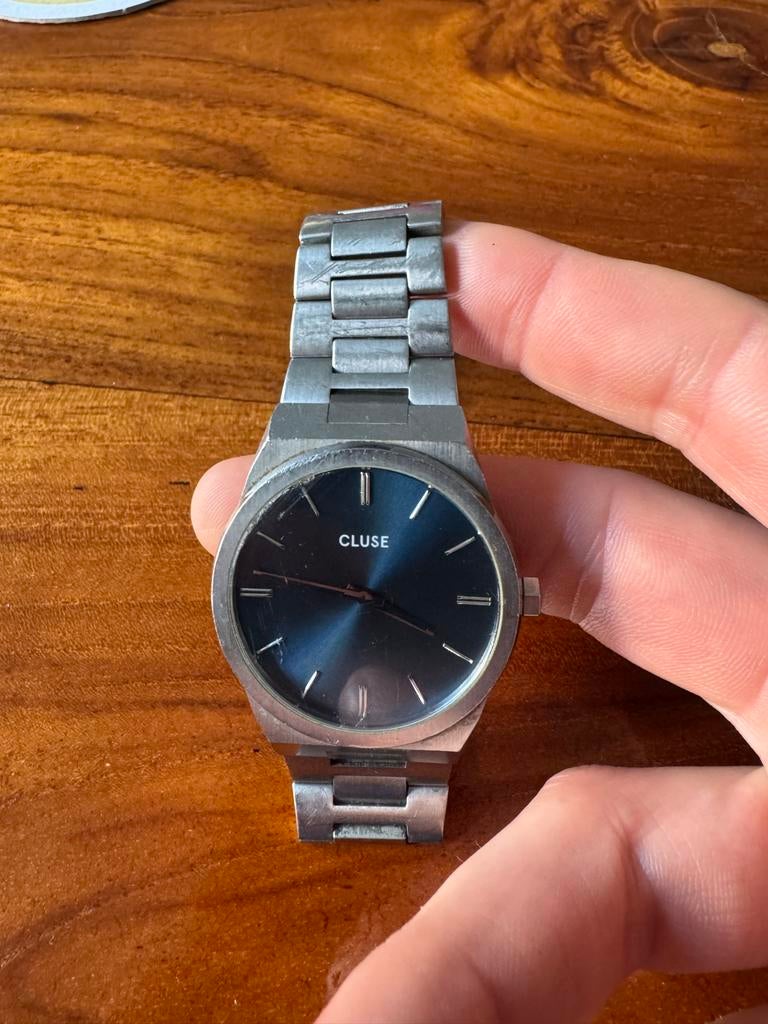 Cluse horloge marine blue, Overige merken, Staal, Polshorloge, Ophalen of Verzenden