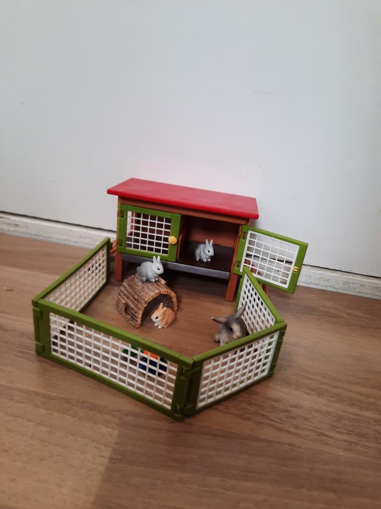 Schleich konijnenhok, Ophalen of Verzenden, Zo goed als nieuw