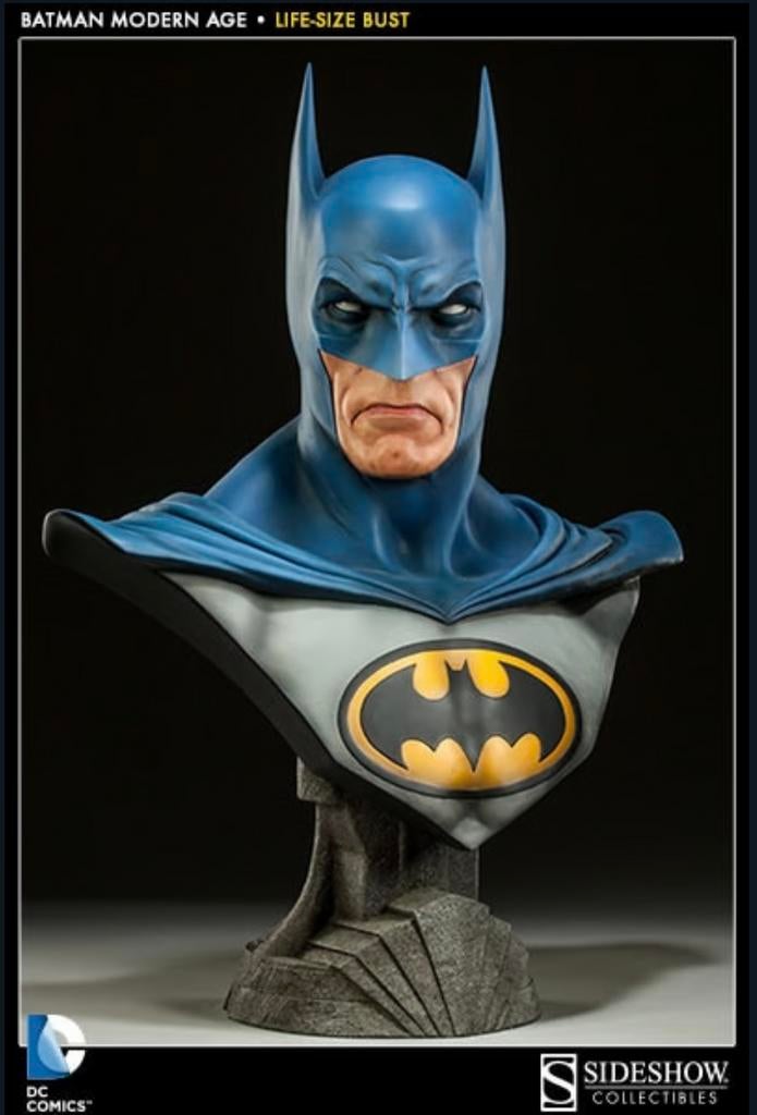 Batman modern age bust life size 1:1 sideshow hot toys, Ophalen, Zo goed als nieuw, Beeldje, Replica of Model