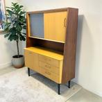 Vintage dressoir jaren 60 | wandkast | barkast | highboad, 100 tot 150 cm, Vintage, Met deur(en), Niet bekend
