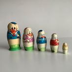 Vintage Disney Donald Duck & Co Martroesjkas / nestpopjes, Ophalen of Verzenden, Donald Duck, Gebruikt, Beeldje of Figuurtje