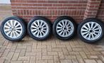 14" alu. velgen (4x100) + zomerb. 155/65-14., Auto-onderdelen, Ophalen, 14 inch, Gebruikt, 155 mm