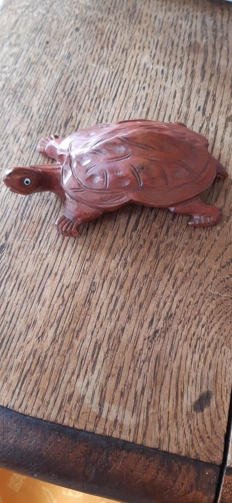 Vintage houten schildpad jaren '30, Ophalen of Verzenden