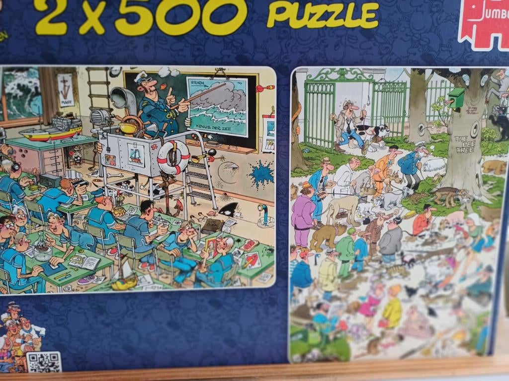 Jan van Haasteren 2x 500st, Ophalen, 500 t/m 1500 stukjes, Zo goed als nieuw