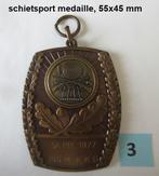 schietsport, mooie schutters medaille, (3), Postzegels en Munten, Ophalen of Verzenden, Overige materialen, Nederland