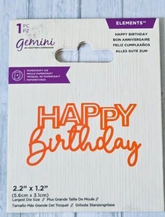 Crafter's Companion - Gemini Elements Happy Birthday die, Ophalen of Verzenden, Nieuw, Overige thema's