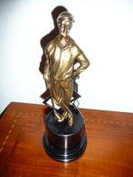 Nieuw beeld golfer golfspeler brons op sokkel., Ophalen of Verzenden