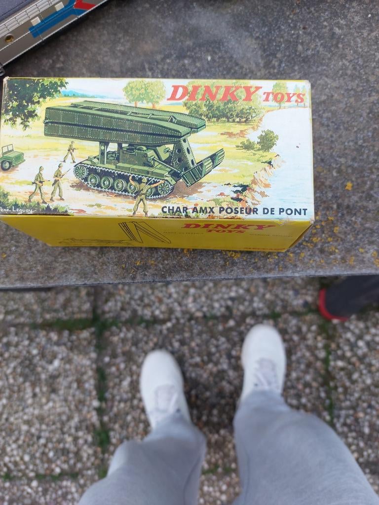 Dinky Toys Char AMX Poseur de Pont - Vintage Speelgoed, Ophalen of Verzenden, Zo goed als nieuw