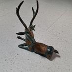 Bronzen vintage liggend hert, Ophalen of Verzenden