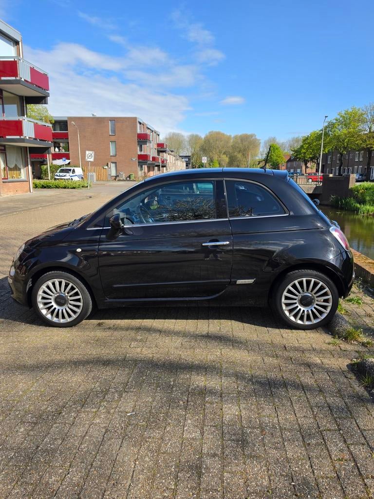 Fiat 500 1.2 C 2012 Zwart, Auto's, Fiat, Voorwielaandrijving, Stof, 1242 cc, 4 cilinders