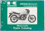 Kawasaki ZR400 A Z400 F parts list (648s), Ophalen of Verzenden, Kawasaki