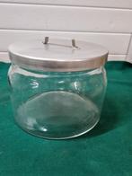 snoeppot groot glas aluminium deksel, Ophalen of Verzenden, 'T Olde Gre-j, Info@toldegrej.nl, Endepoelstraat 20f Didam